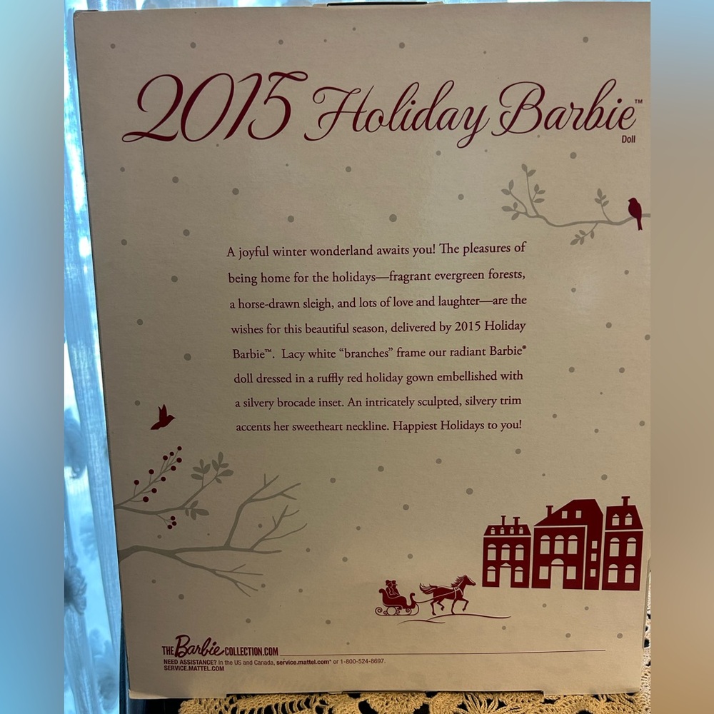 Barbie 2015 Holiday Doll in Elegant Red and Silver Gown - Picture 3 of 5